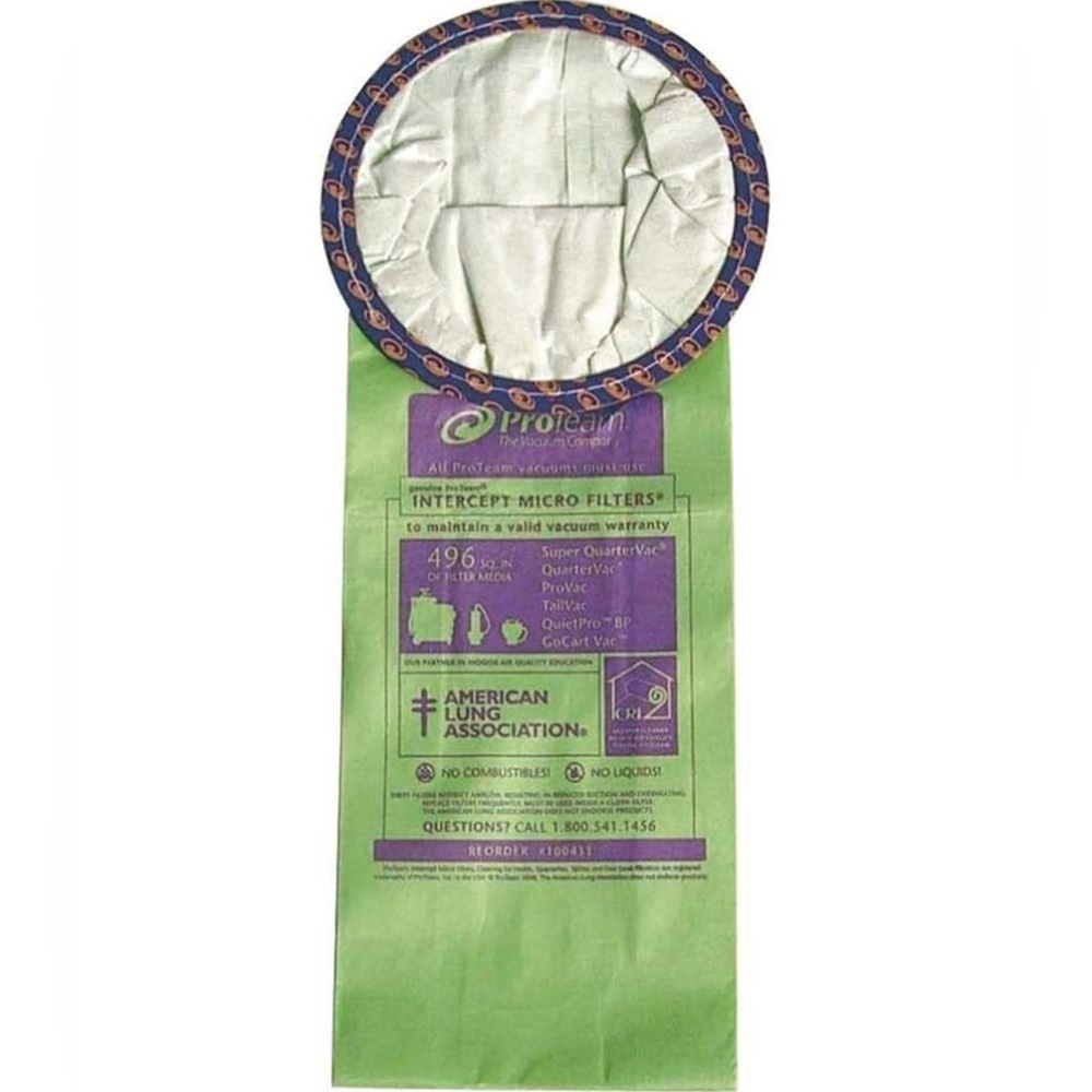 ProTeam 100431 AviationVac, QuietPro BP, Super QuarterVac Bags- 10 pack